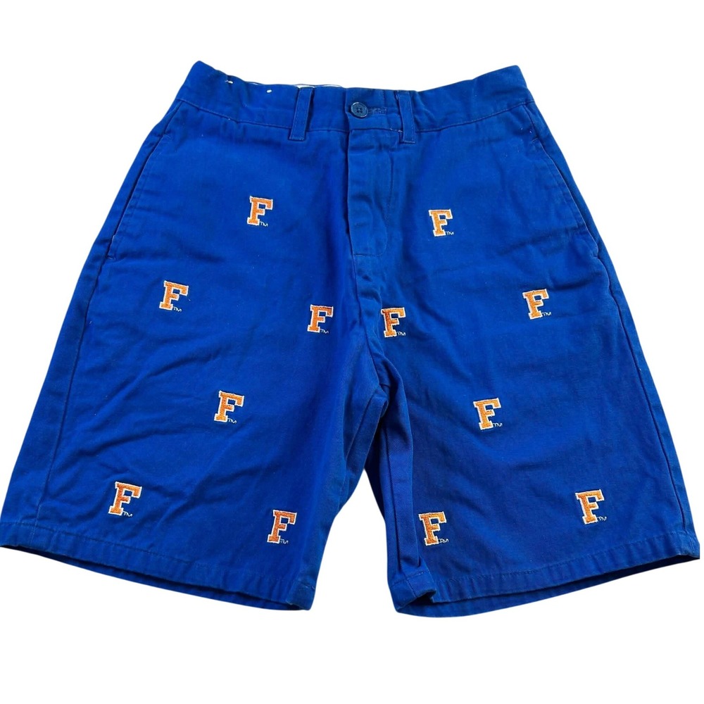 Pennington Bailes Boys Florida Gators Embroidered Chino Shorts Blue Size 12